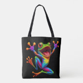 Rainbow Frog  Tote Bag (Achterkant)