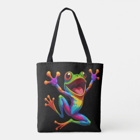 Rainbow Frog Tote Bag (Achterkant)