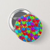 Rainbow Frogs-badge Ronde Button 5,7 Cm (Voorkant /achterkant)
