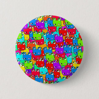 Rainbow Frogs-badge Ronde Button 5,7 Cm