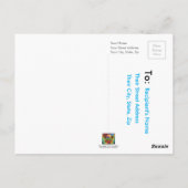 [Rainbow Frost] Meerkleurige Tie-Dye met Vlinder Briefkaart (Achterkant)