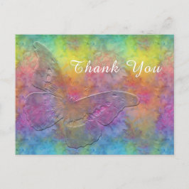 [Rainbow Frost] Meerkleurige Tie-Dye met Vlinder Briefkaart