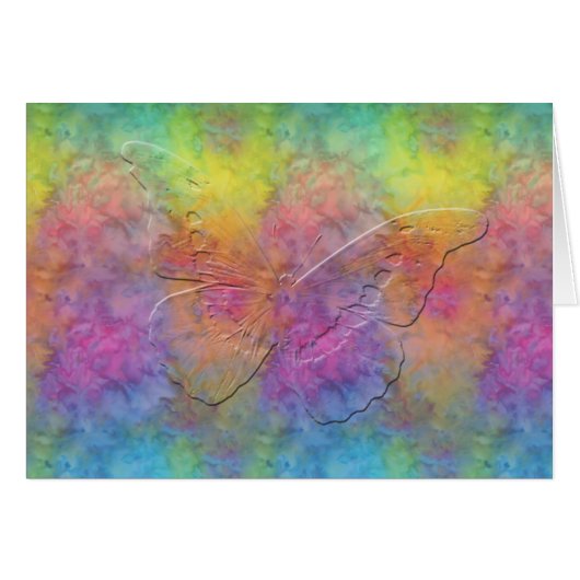 [Rainbow Frost] Stropdas-Dye-vlinderkaart (Voorkant Horizontaal)
