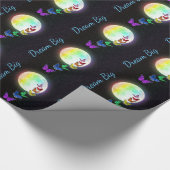 Rainbow Full Moon & Rainbow Butterflies Dream Big Cadeaupapier (Hoek)