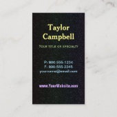 Rainbow Full Moon & Rainbow Butterflies Dream Big Visitekaartje (Achterkant)