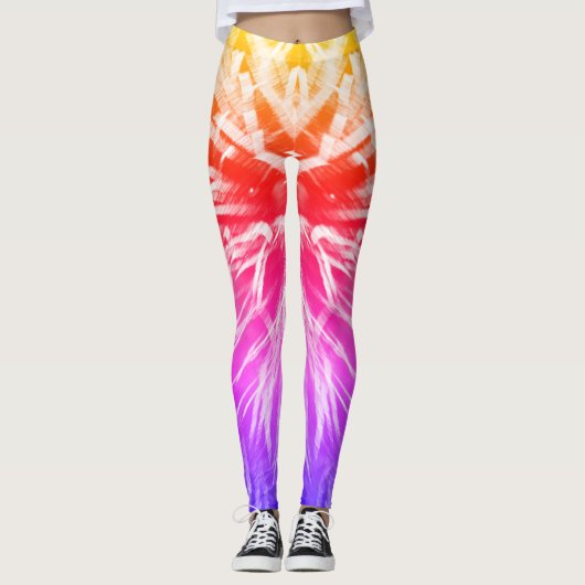 Rainbow Fun Bright Fireworks Leggings (Voorkant)