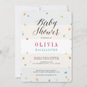 Rainbow Fun Confetti Modern Cous Cute Baby shower Kaart (Voorkant)