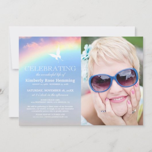 Rainbow Funeral | Viering van de foto van Life Kaart (Voorkant)