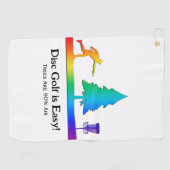 Rainbow Funny Disc Golf Putting Tree Obstakel Golfhanddoek (Horizontaal)