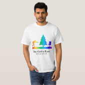 Rainbow Funny Disc Golf Putting Tree Obstakel T-shirt (Voorkant volledig)