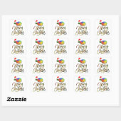 Rainbow Funny Turtle Wearing Santa Hat Xmas-cadeau Vierkante Sticker (Vel)