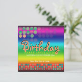 Rainbow Funtimes Verjaardagsfeestje Uitnodiging (Staand voorkant)