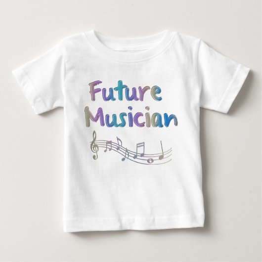 Rainbow Future Musician Musical Notes Kind T-shirt (Voorkant)