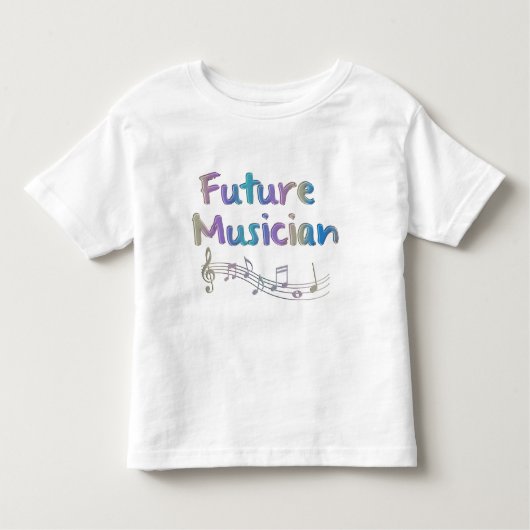 Rainbow Future Musician Musical Notes Kinder T-Shi Kinder Shirts (Voorkant)