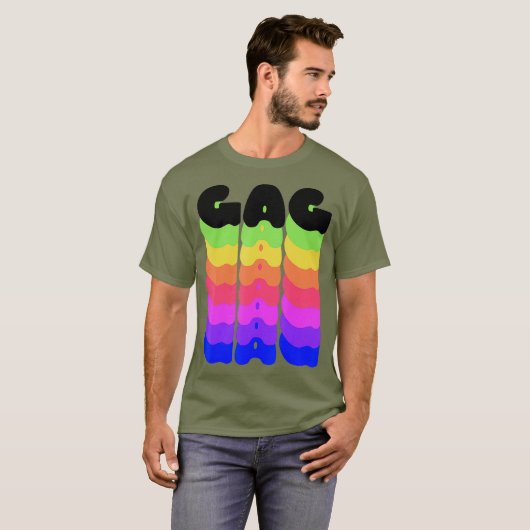 Rainbow Gag Pride Yasss Drag Werk Gay Meme LGBT T-shirt (Voorkant volledig)