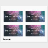 Rainbow Galaxy Birthday Rechthoekige Sticker (Vel)