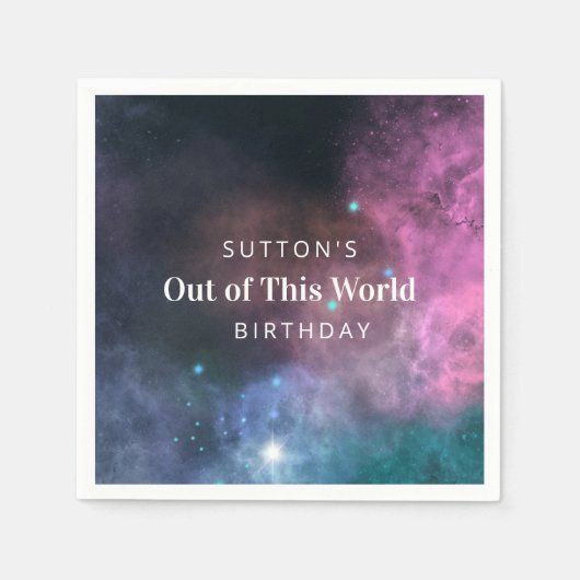 Rainbow Galaxy Birthday Servet (Voorkant)