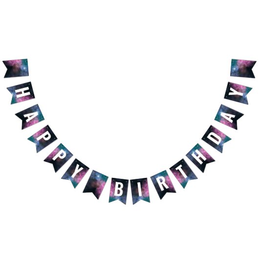 Rainbow Galaxy Birthday Vlaggetjes (Alle)