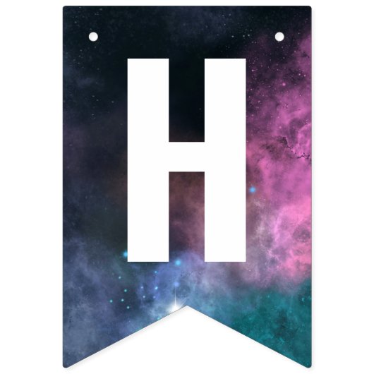 Rainbow Galaxy Birthday Vlaggetjes (Tweede vlag)