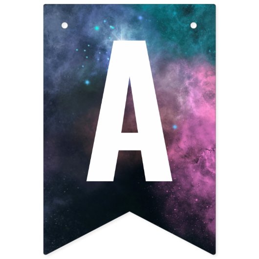 Rainbow Galaxy Birthday Vlaggetjes (Derde vlag)