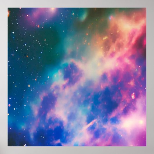 Rainbow Galaxy Blooming Poster (Voorkant)
