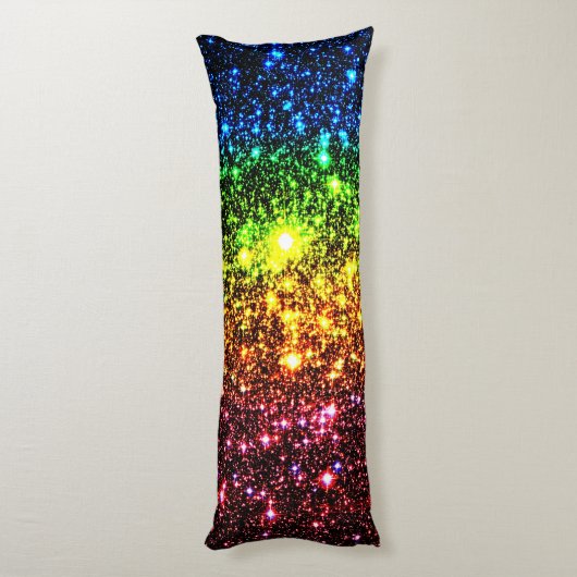 Rainbow Galaxy Body kussen (Achterkant (Verticaal))