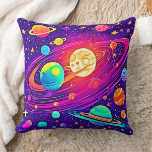 Rainbow Galaxy: Cartoon Fun Kussen