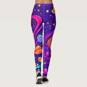 Rainbow Galaxy: Cartoon Fun Leggings (Achterkant)