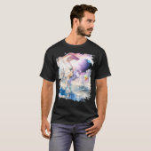 Rainbow Galaxy Corgi Dog Riding Unicorn T-shirt (Voorkant volledig)
