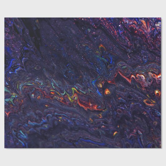 Rainbow Galaxy Geode Pattern Cadeaupapier (Vlak)