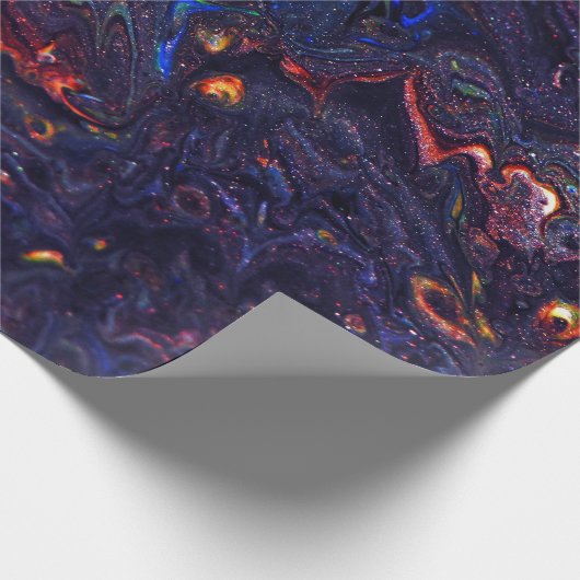 Rainbow Galaxy Geode Pattern Cadeaupapier (Hoek)