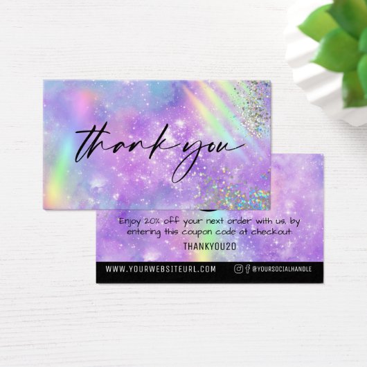 Rainbow Galaxy Hartelijk dank voor de korting van Visitekaartje (Bureau)