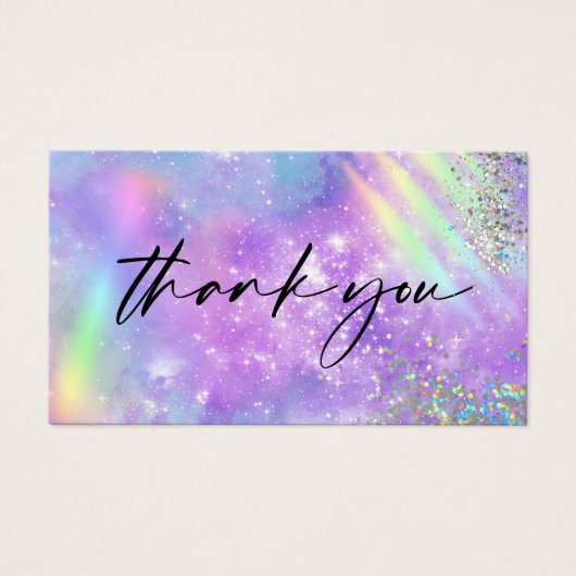 Rainbow Galaxy Hartelijk dank voor de korting van  Visitekaartje (Voorkant)