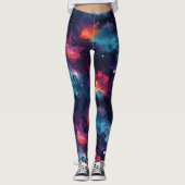 Rainbow Galaxy Pattern Leggings (Voorkant)