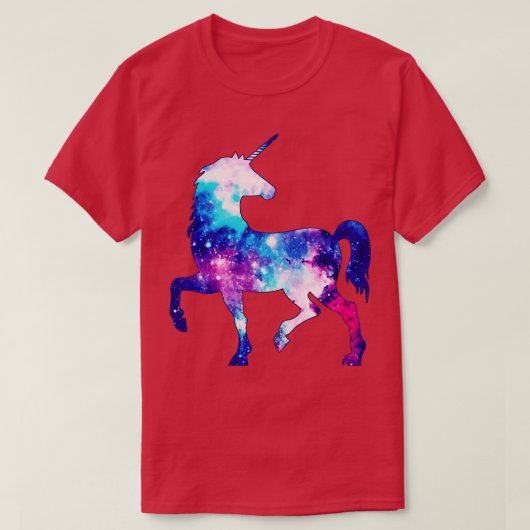 Rainbow Galaxy Unicorn Cool T-shirt (Design voorkant)