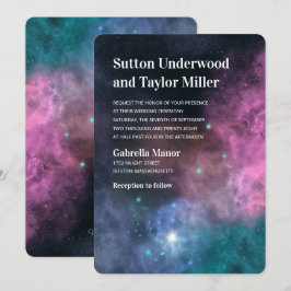 Rainbow Galaxy Wedding Kaart