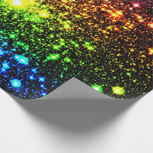 Rainbow Galaxy Wrapping Paper Cadeaupapier (Hoek)