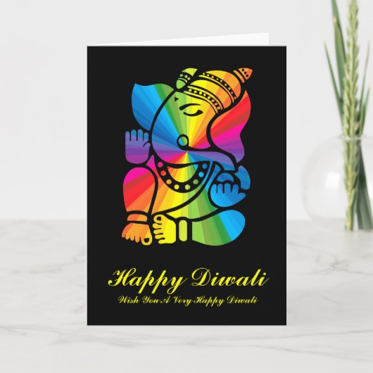 Rainbow Ganesha Kaart (Voorkant)