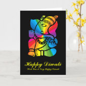 Rainbow Ganesha Kaart (Gele Bloem)