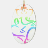 Rainbow Ganesha Keramisch Ornament (Links)