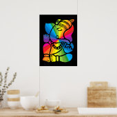 Rainbow Ganesha Poster (Keuken)