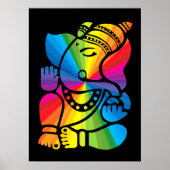 Rainbow Ganesha Poster (Voorkant)