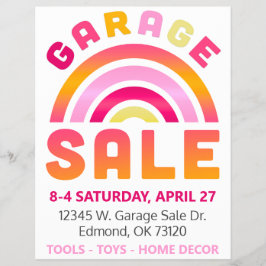 Rainbow Garage Sale Flyer-Sjabloon Flyer