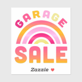 Rainbow Garage Sale Sticker