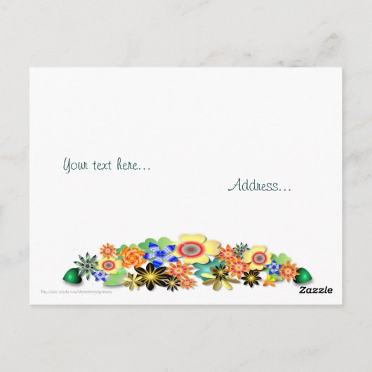 Rainbow Garden Briefkaart (Achterkant)