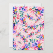 Rainbow Garden Floral Baby shower Save Date Blush Kaart (Achterkant)