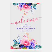 Rainbow GARDEN FLORAL Baby shower Welkom Acryl Bord (Voorkant)