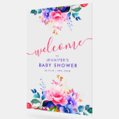 Rainbow GARDEN FLORAL Baby shower Welkom Acryl Bord (Hoek)