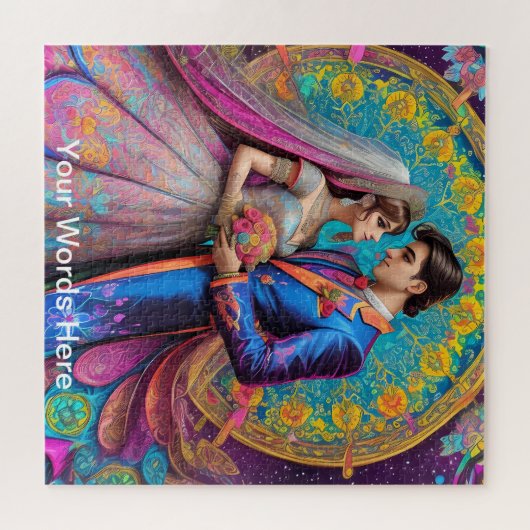 Rainbow Garden Neon Psychedelic Legpuzzel (Horizontaal)