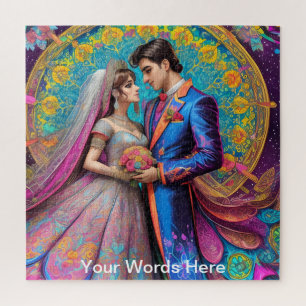 Rainbow Garden Neon Psychedelic Legpuzzel